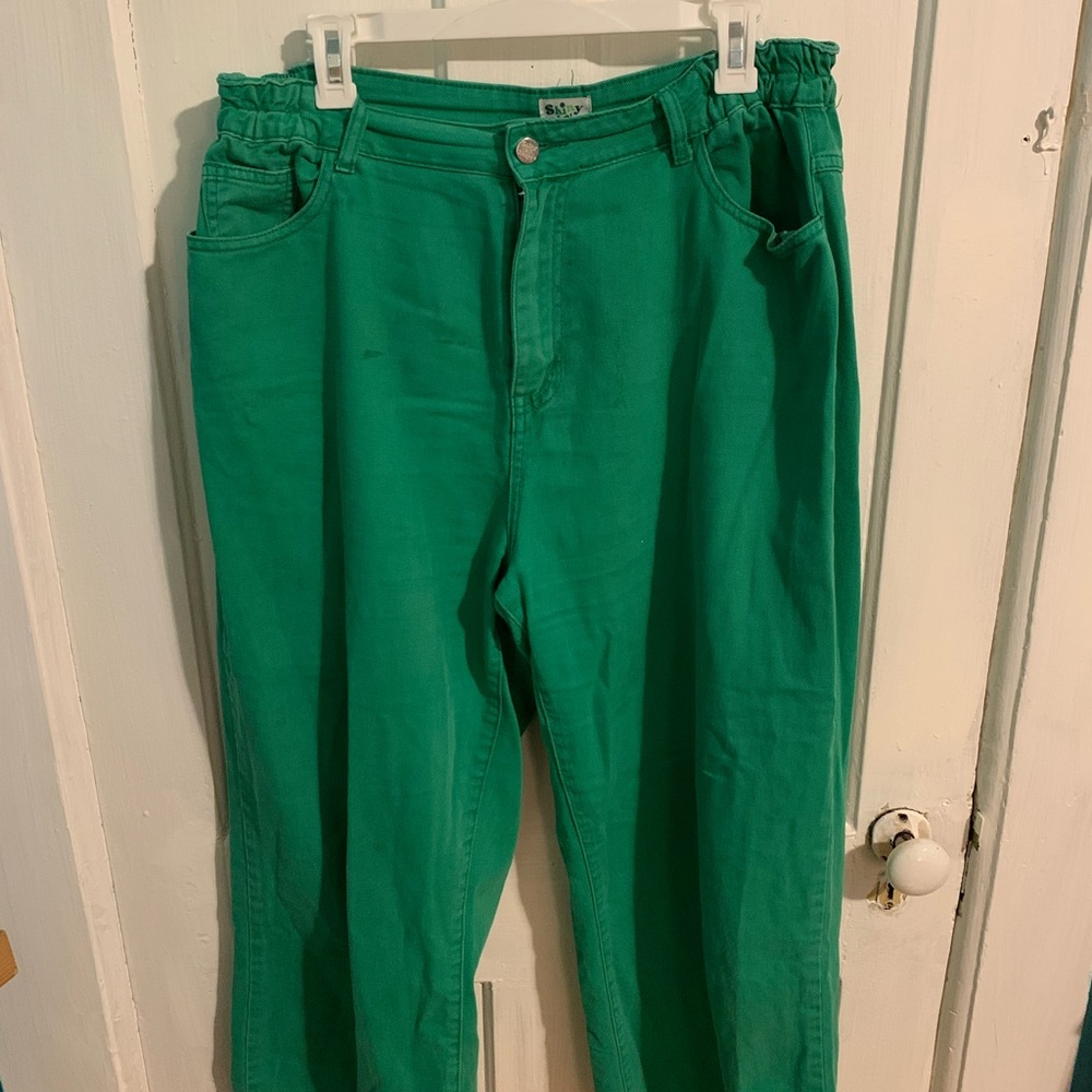 Green Shiny By Nature Jeans size L